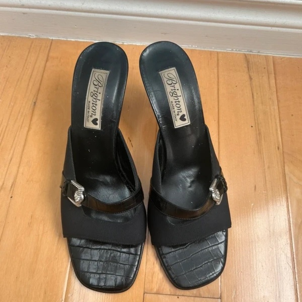 Brighton Black Heels with Silver Details